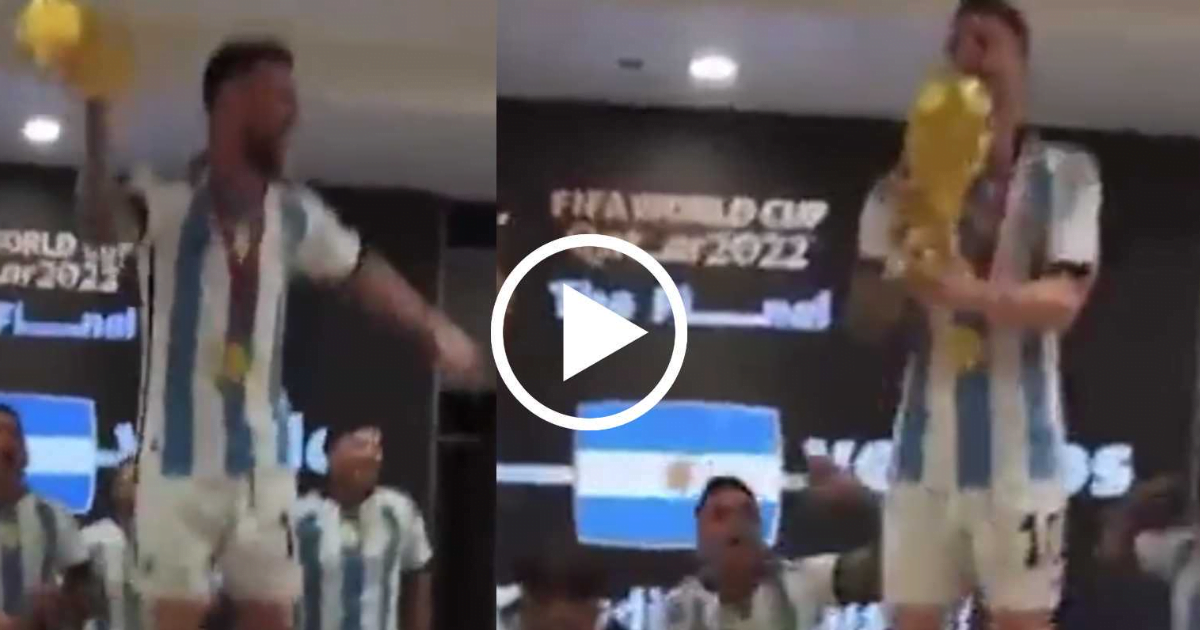 Unbridled Joy After Winning The World Cup, Messi'S Passionate Dance In The Dressing Room With The Cup, Viral Video !!